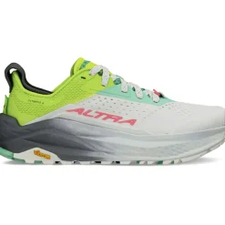 Altra Womens Olympus 6 Trail Shoes - Gray-Lime