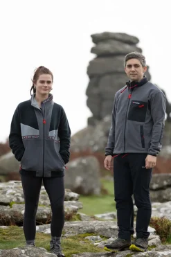 Berghaus Unisex Ascent 91 Fleece Jacket - AU Grey Pinstripe-Jet Black