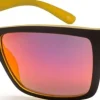 BLOC Riser Sunglasses - Matt Black-Yellow Red Mirror