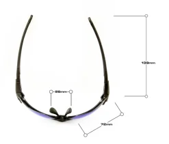 BLOC Titan Sunglasses - Black-Red Mirror