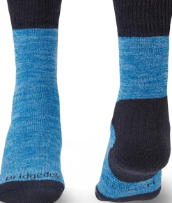 Bridgedale Womens Explorer Heavyweight Merino Comfort Boot Socks - Blue Marl