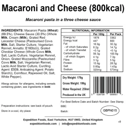 Expedition Foods Macaroni and Cheese - 800kcal