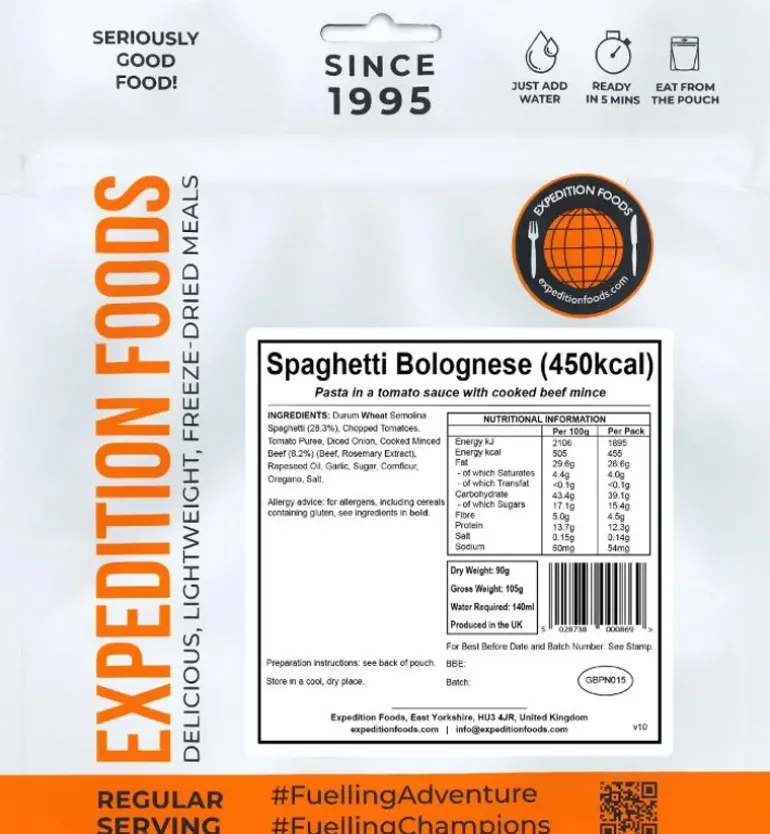 Expedition Foods Spaghetti Bolognese - 450kcal