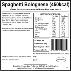 Expedition Foods Spaghetti Bolognese - 450kcal
