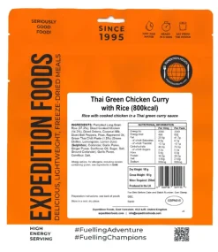Expedition Foods Thai Green Chicken Curry with Rice - 800kcal