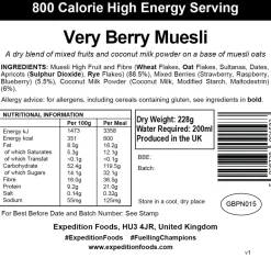 Expedition Foods Very Berry Muesli - 800kcal