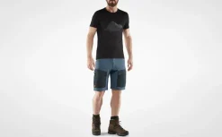 Fjallraven Mens Keb Shorts - Black-Stone Grey