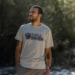 Fjallraven Mens Lush Logo T-shirt - Fossil