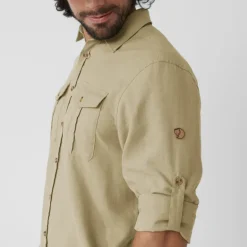 Fjallraven Mens Ovik Travel LS Shirt - Sand Stone