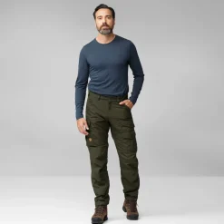 Fjallraven Mens Vidda Pro Trousers - Dark Olive-Black