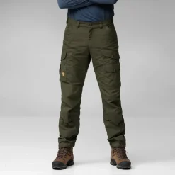 Fjallraven Mens Vidda Pro Trousers - Dark Olive-Black