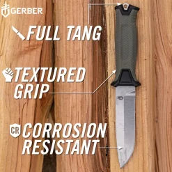 Gerber Strongarm Camp Knife and Sheath - Green