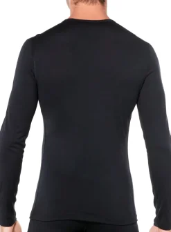 Icebreaker Mens 200 Oasis Long Sleeved Crewe Top - Black