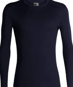 Icebreaker Mens 200 Oasis Long Sleeved Crewe Top - Midnight Navy
