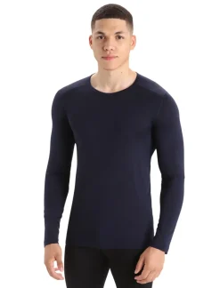 Icebreaker Mens 200 Oasis Long Sleeved Crewe Top - Midnight Navy