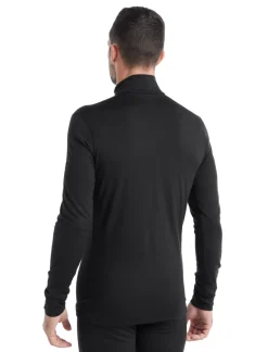 Icebreaker Mens 200 Oasis LS Half Zip Top - Black