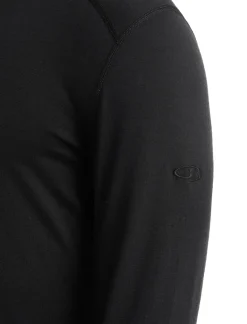 Icebreaker Mens 200 Oasis LS Half Zip Top - Black