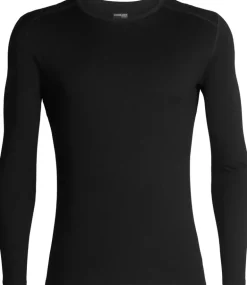 Icebreaker Mens 260 Tech Long Sleeved Crewe Top - Black