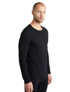 Icebreaker Mens 260 Tech Long Sleeved Crewe Top - Black