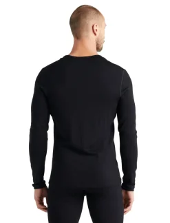 Icebreaker Mens 260 Tech Long Sleeved Crewe Top - Black