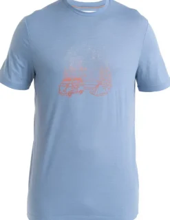 Icebreaker Mens Merino 150 Tech Lite III SS Tee - Van Camp - Kyanite