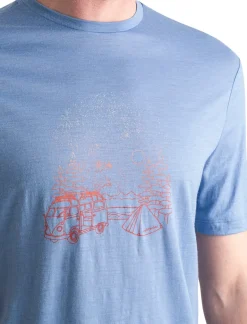 Icebreaker Mens Merino 150 Tech Lite III SS Tee - Van Camp - Kyanite