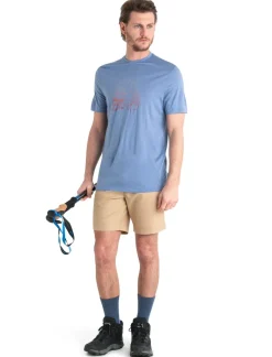 Icebreaker Mens Merino 150 Tech Lite III SS Tee - Van Camp - Kyanite
