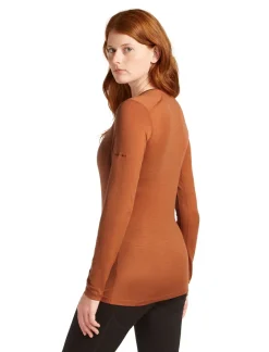 Icebreaker Womens 200 Oasis LS Crewe Top - Dusty Clay