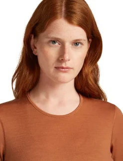 Icebreaker Womens 200 Oasis LS Crewe Top - Dusty Clay