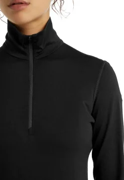 Icebreaker Womens 200 Oasis LS Half Zip Top - Black