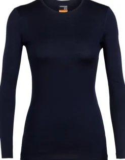 Icebreaker Womens 200 Oasis LS Crewe Top - Midnight Navy