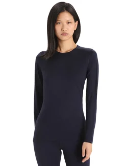 Icebreaker Womens 200 Oasis LS Crewe Top - Midnight Navy