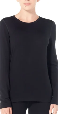 Icebreaker Womens 260 Tech LS Crewe - Midnight Navy