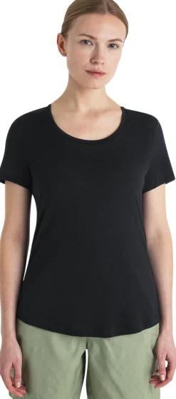 Icebreaker Womens Merino 125 Cool-Lite Sphere III SS Scoop Tee - Black