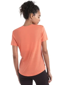 Icebreaker Womens Merino 125 Cool-Lite Sphere III SS Scoop Tee - Tang