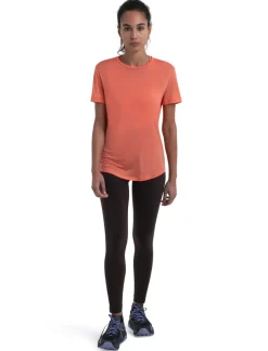 Icebreaker Womens Merino 125 Cool-Lite Sphere III SS Scoop Tee - Tang