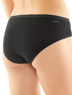 Icebreaker Womens Siren Hipkini Briefs - Black