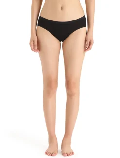 Icebreaker Womens Siren Hipkini Briefs - Black