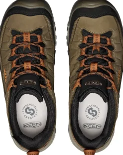 Keen Mens Targhee IV Waterproof Shoes - Sea Turtle-Roasted Pecan