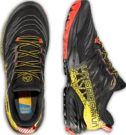 La Sportiva Mens Akasha II Running Shoe - Black-Yellow