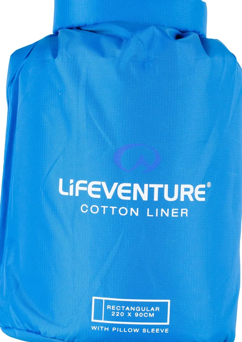 Lifeventure Cotton Sleeping Bag Liner - Rectangular