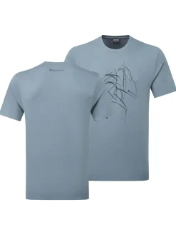 Montane Mens Abstract Mountain T-Shirt - Stone Blue