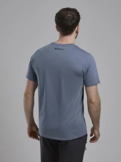 Montane Mens Abstract Mountain T-Shirt - Stone Blue