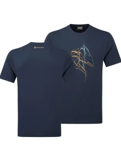 Montane Mens Abstract Mountain T-Shirt - Eclipse Blue