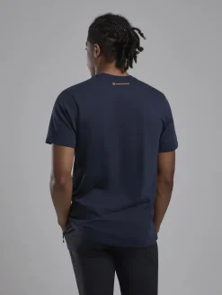 Montane Mens Abstract Mountain T-Shirt - Eclipse Blue