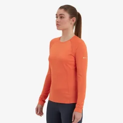 Montane Womens Dart Long Sleeve T-Shirt - Tigerlily