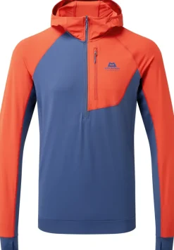 Mountain Equipment Mens Aiguille Hooded Top - Dusk-Red Rock