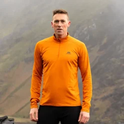 Mountain Equipment Mens Cerrig LS Zip-T - Rust