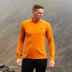 Mountain Equipment Mens Cerrig LS Zip-T - Rust