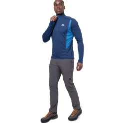 Mountain Equipment Mens Ignis LS Zip Tee - Cosmos-Dusk